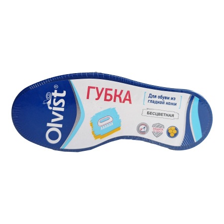Губка для обуви и кожи малая бесцветная OLVIST