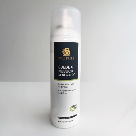 Аэрозоль-краска для замши и нубука Velours Nubuk Pflege Черный 200  мл SOLITAIRE