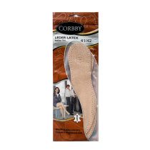 стельки LEDER LATEX (кожа+латекс+уголь) 35/36 CORBY