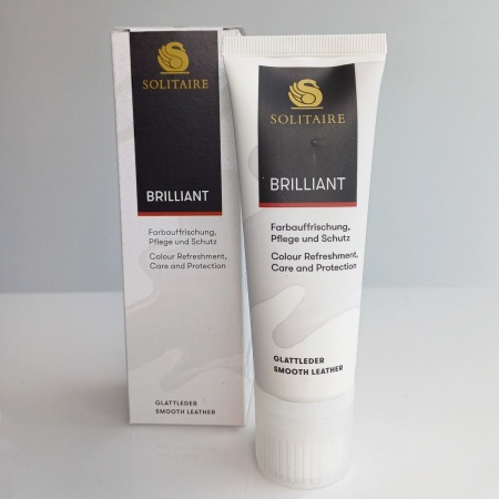 Крем для обуви Brilliant Creme Белый (тюбик) 75 мл SOLITAIRE