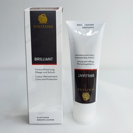 Крем для обуви Briliant Creme Коричневый (тюбик) 75 мл SOLITAIRE