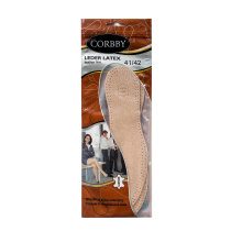 стельки LEDER LATEX (кожа+латекс+уголь) 37/38 CORBBY