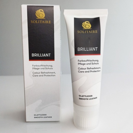 Крем для обуви Brilliant Creme Белый (тюбик) 75 мл SOLITAIRE