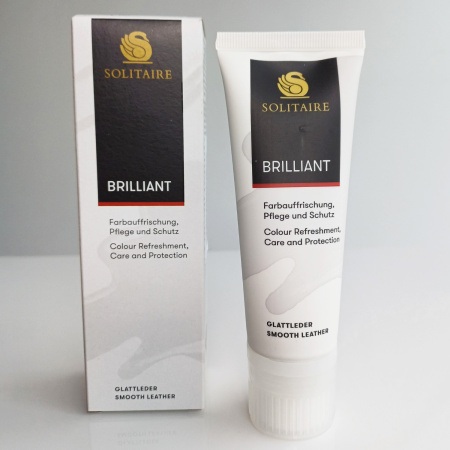 Крем для обуви Brilliant Creme Белый (тюбик) 75 мл SOLITAIRE