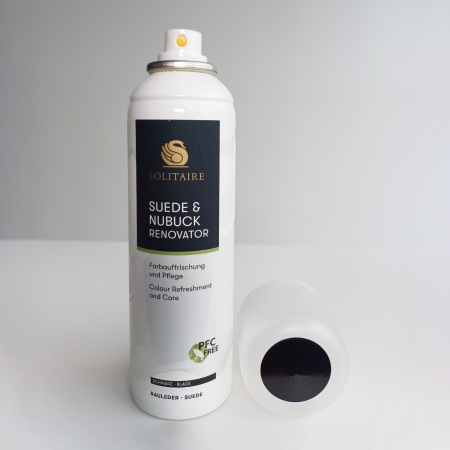 Аэрозоль-краска для замши и нубука Velours Nubuk Pflege Черный 200  мл SOLITAIRE