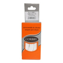 Шнурки для обуви плоские в упаковке Белый 120 см CORBBY